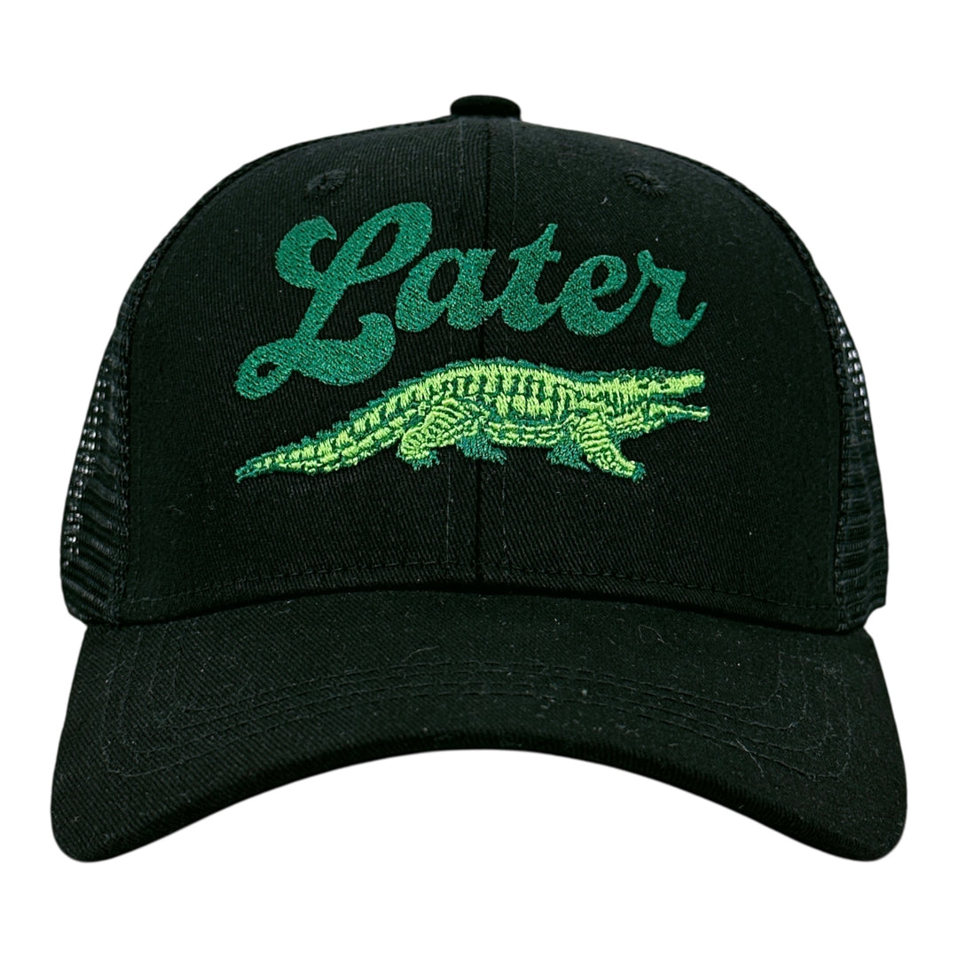 Funny Black - Later Gator Later Alligator Nerdy animal Tee