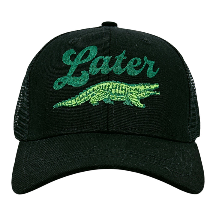 Funny Black - Later Gator Later Alligator Nerdy animal Tee