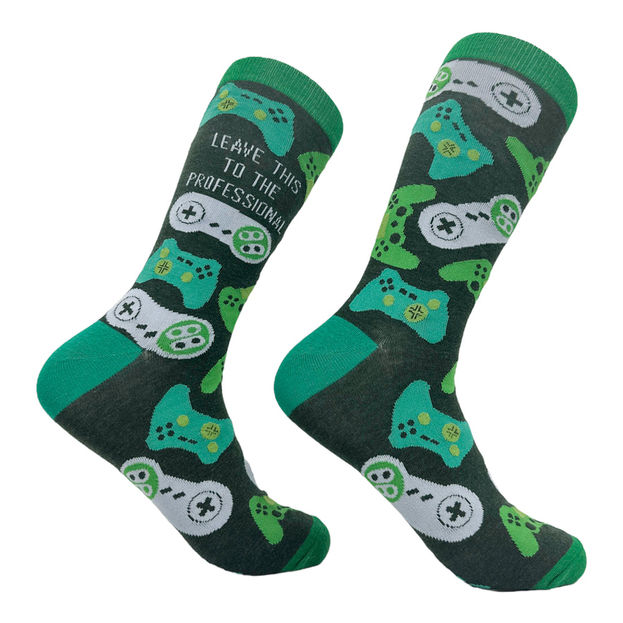 Funny Professional Men's Leave This To The Professionals Sock Nerdy Video Games Tee