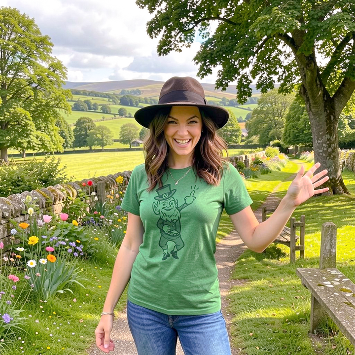 Leprechaun Middle Finger Women's T Shirt