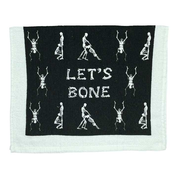 Funny Lets Bone Lets Bone Tea Towel Nerdy Halloween Sex Tee