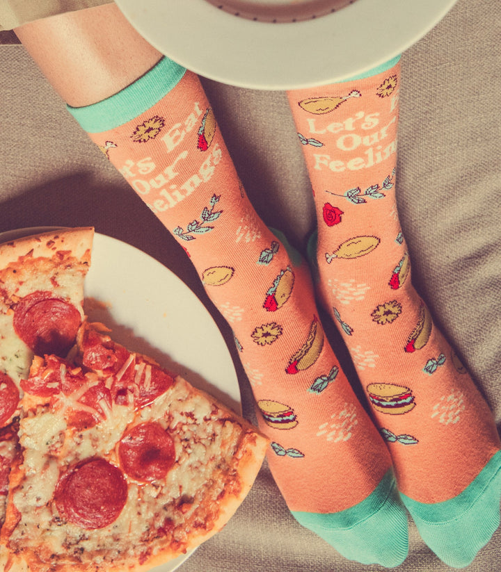 Womens Let's Eat Our Feelings Socks