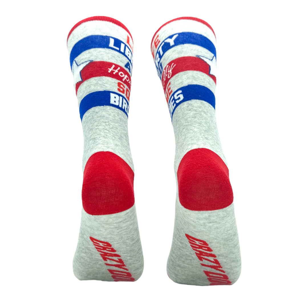 Men's Life Liberty And Hopefully Some Birdies Socks