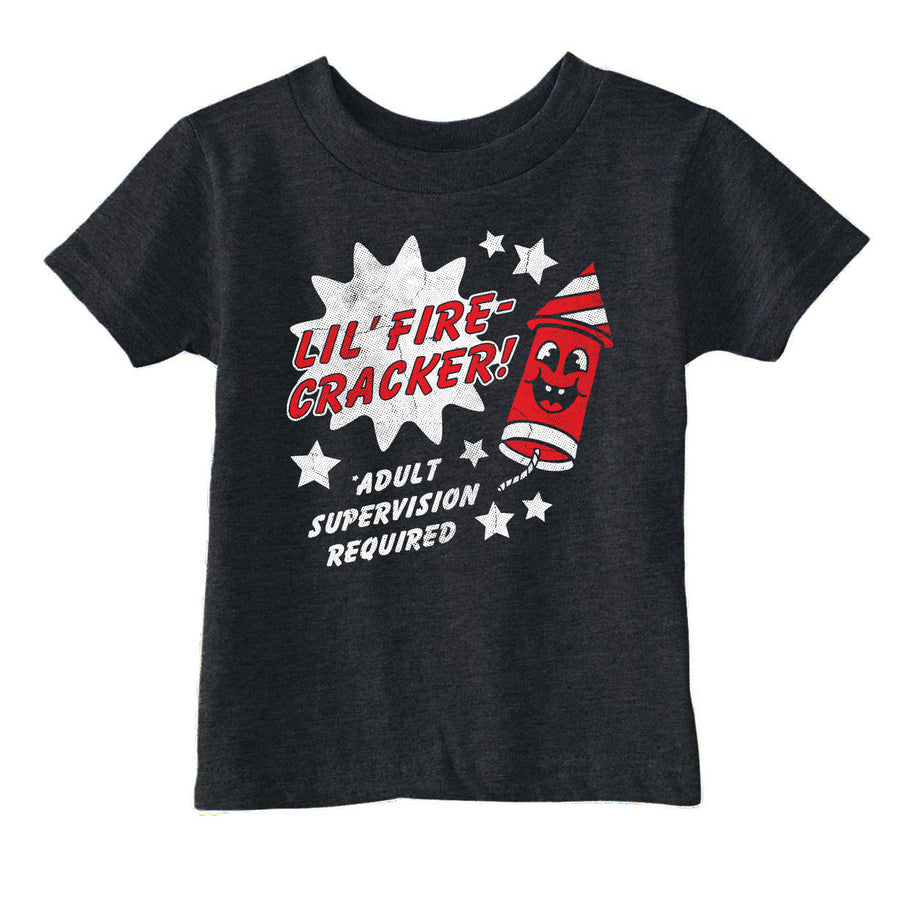 Funny Black Lil Fire Cracker Toddler T Shirt Nerdy Fourth Of July sarcastic Tee