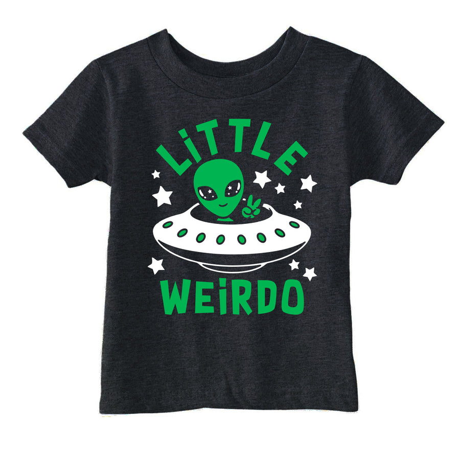 Funny Heather Black - Little Weirdo Little Weirdo Toddler T Shirt Nerdy space Tee