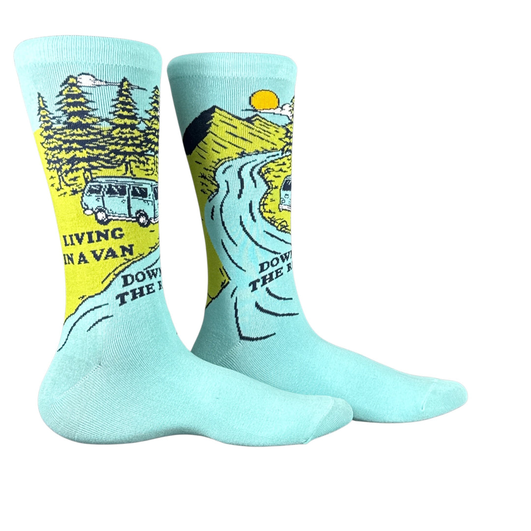 Funny Multi - Living Van Down River Living In A Van Down By The River Sock Nerdy TV & Movies Tee