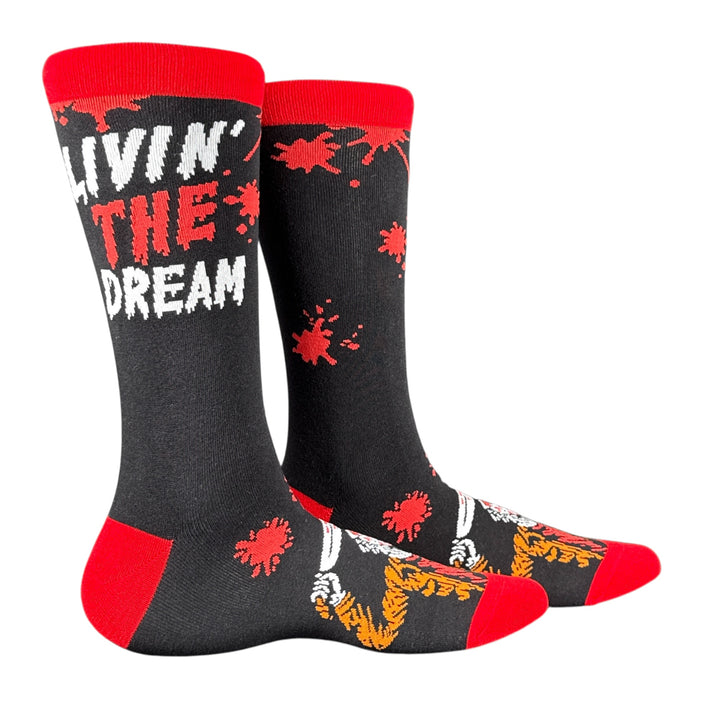 Funny Livin The Dream Livin The Dream Sock Nerdy Halloween Tee