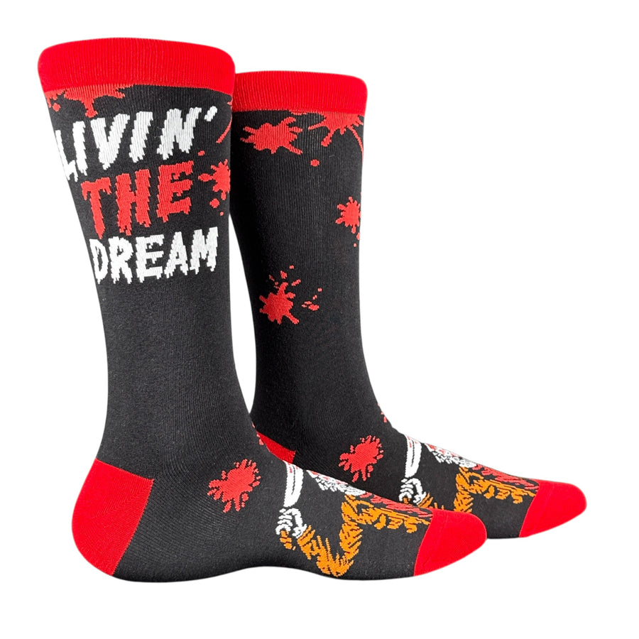 Funny Livin The Dream Livin The Dream Sock Nerdy Halloween Tee