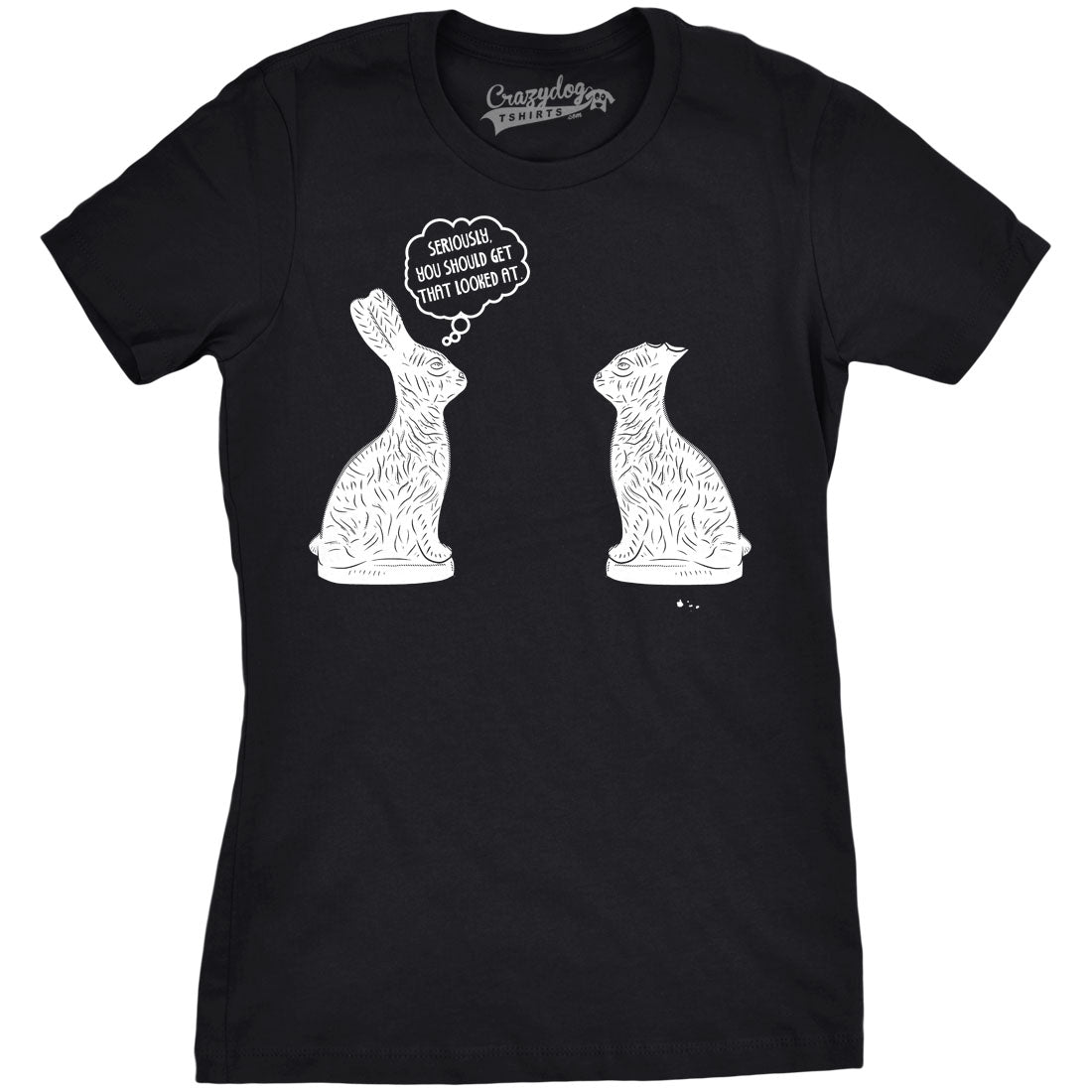Funny Black You Should Get That Looked At Womens T Shirt Nerdy Easter Tee