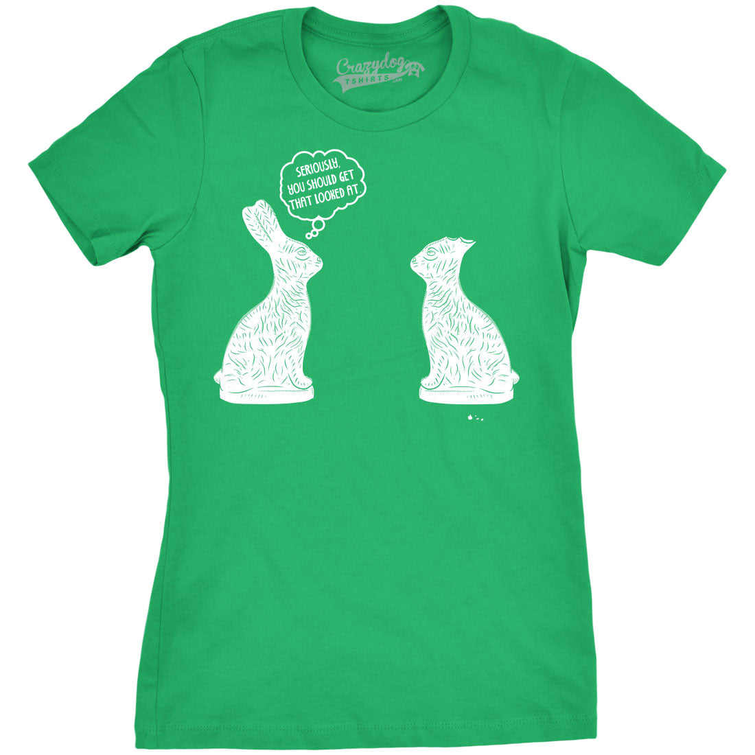 Funny Green You Should Get That Looked At Womens T Shirt Nerdy Easter Tee