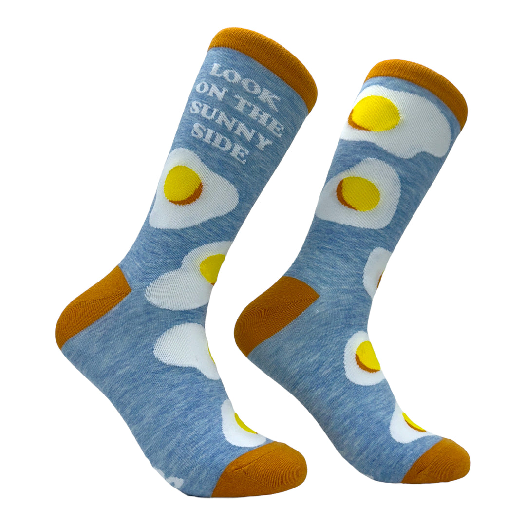 Funny Multi - Sunny Side Women's Look On The Sunny Side Sock Nerdy Easter Food sarcastic Tee