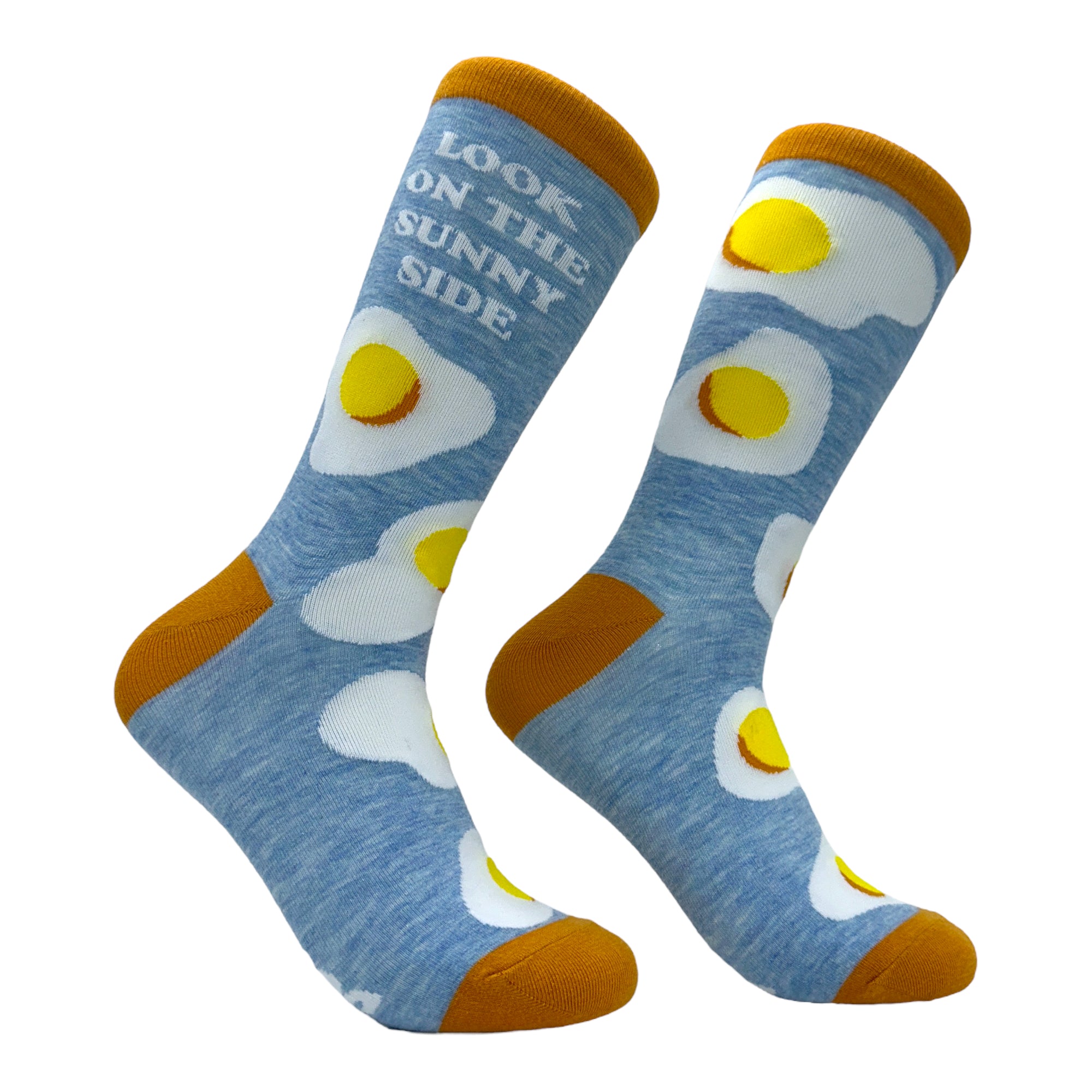 Funny Multi - Sunny Side Women's Look On The Sunny Side Sock Nerdy Food sarcastic Tee