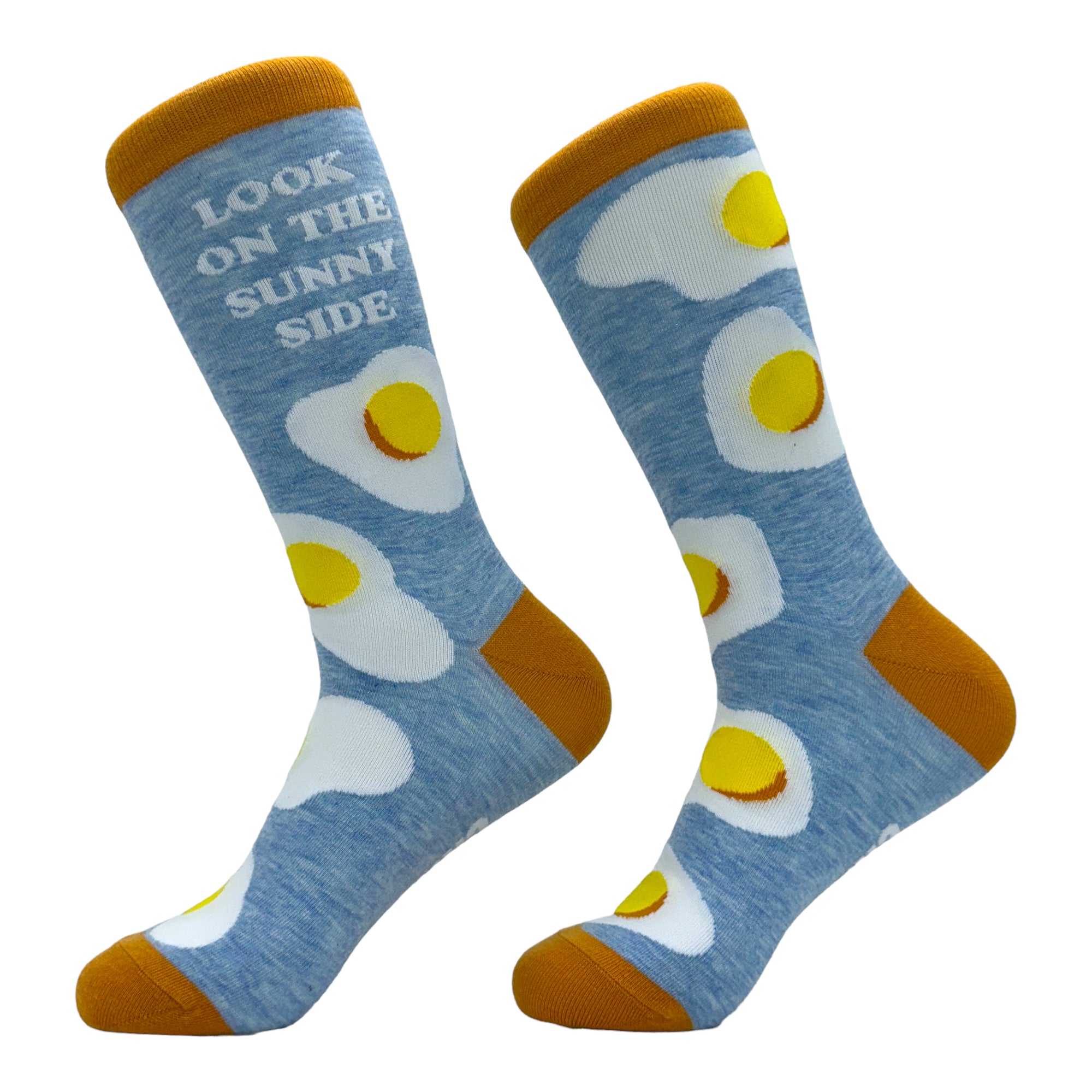 Funny Multi - Sunny Side Women's Look On The Sunny Side Sock Nerdy Food sarcastic Tee