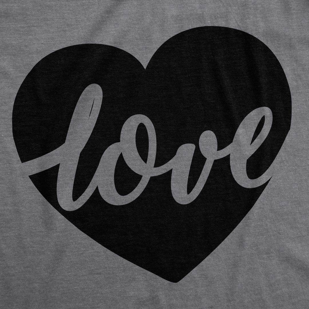 Love Heart Script Women's T Shirt