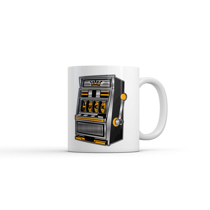 Funny White Lucky Fuck Coffee Mug Nerdy Offensive Tee