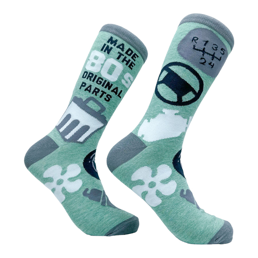Funny Multi - 80s Men's Made In The 80s Sock Nerdy mechanic retro Tee