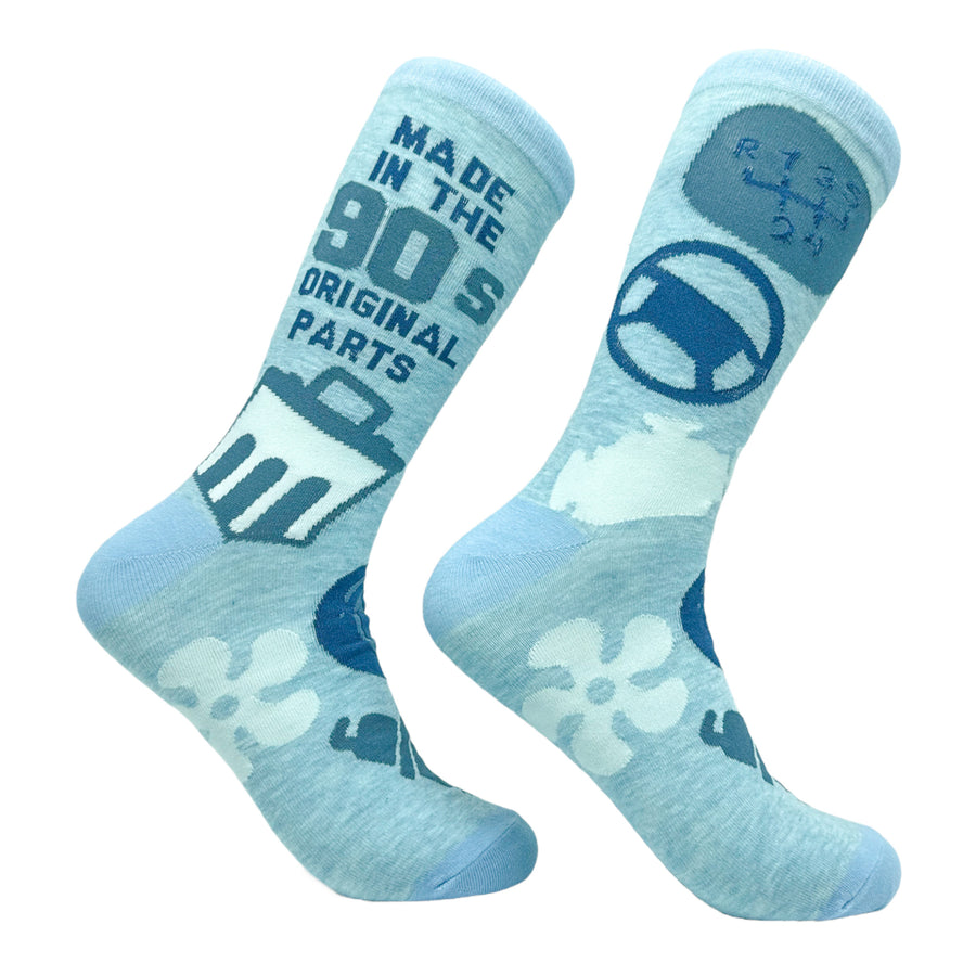 Funny Multi - 90s Men's Made In The 90s Sock Nerdy mechanic retro Tee