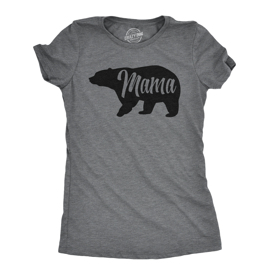 Funny Mama Bear Womens T Shirt Nerdy Mother's Day Animal Tee