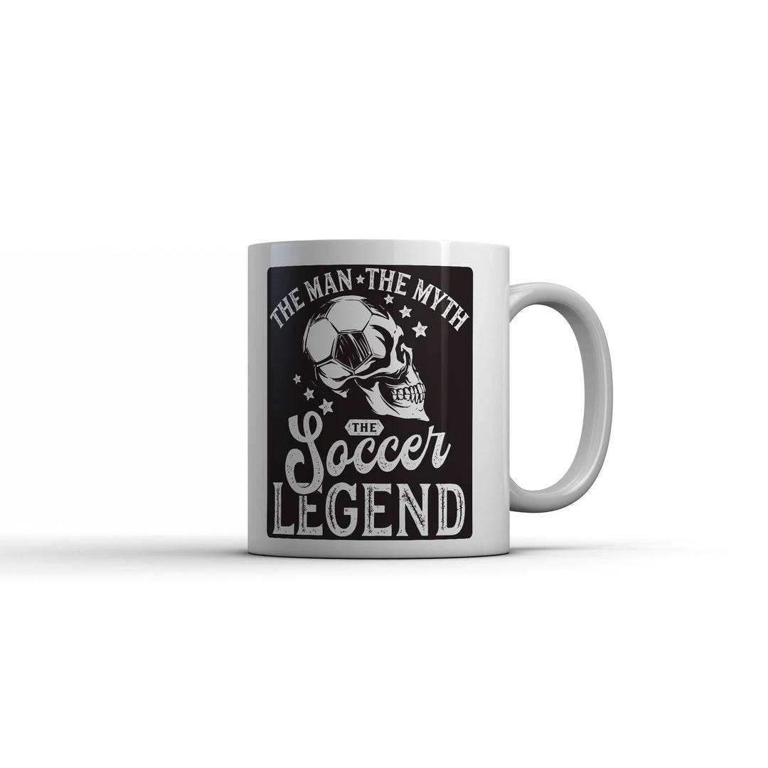 Funny White Soccer legends never die! Coffee Mug Nerdy soccer Tee