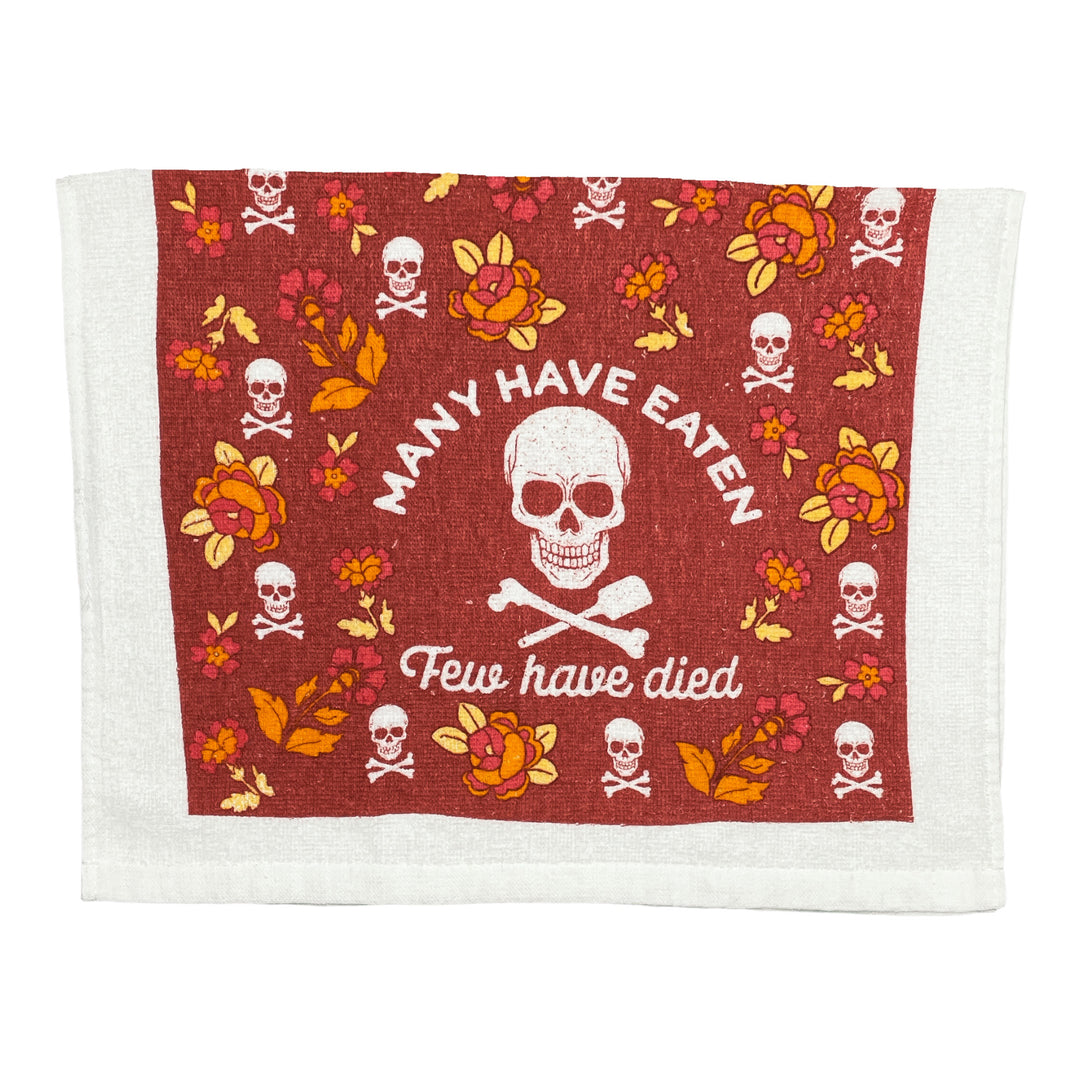 Funny Many Eaten Few Died Many Have Eaten Few Have Died Tea Towel Nerdy Food Tee