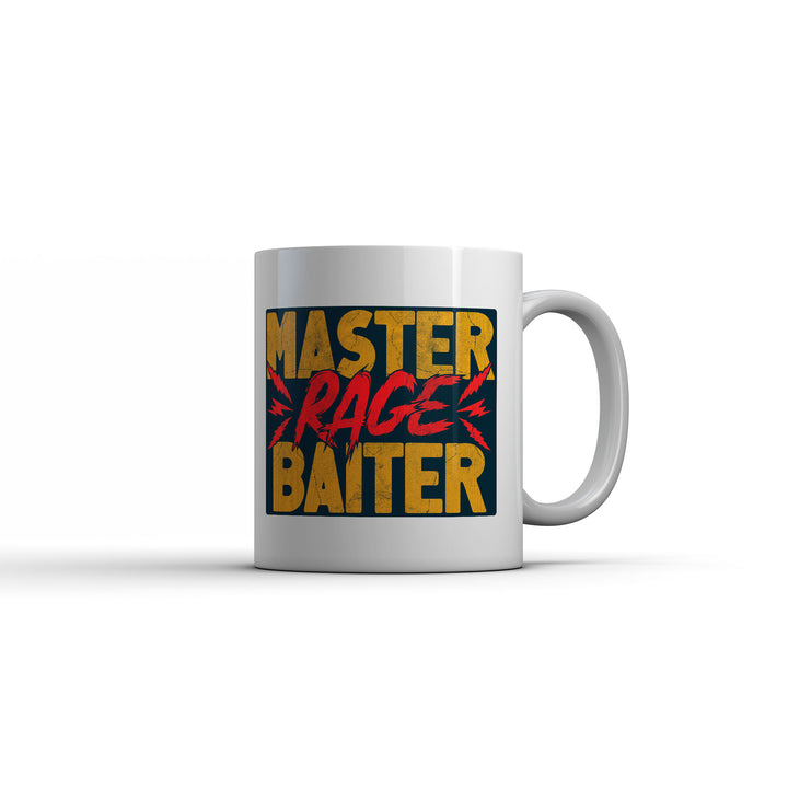 Funny White Master Rage Baiter Coffee Mug Nerdy offensive Tee