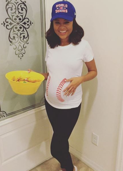 Baseball Laces Maternity Tshirt