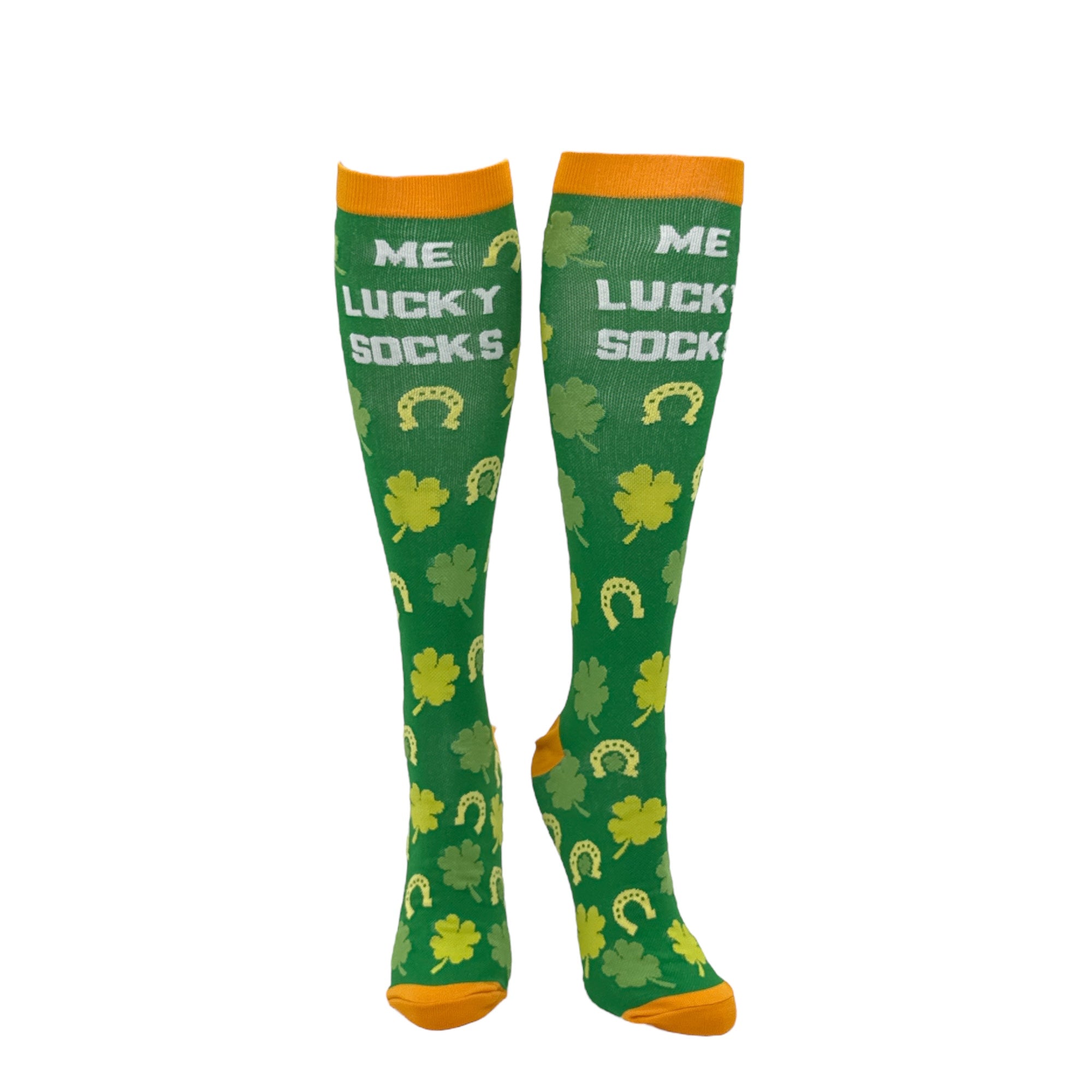 Funny Multi - Me Lucky Socks Me Lucky Socks Nerdy Saint Patrick's Day sarcastic Tee