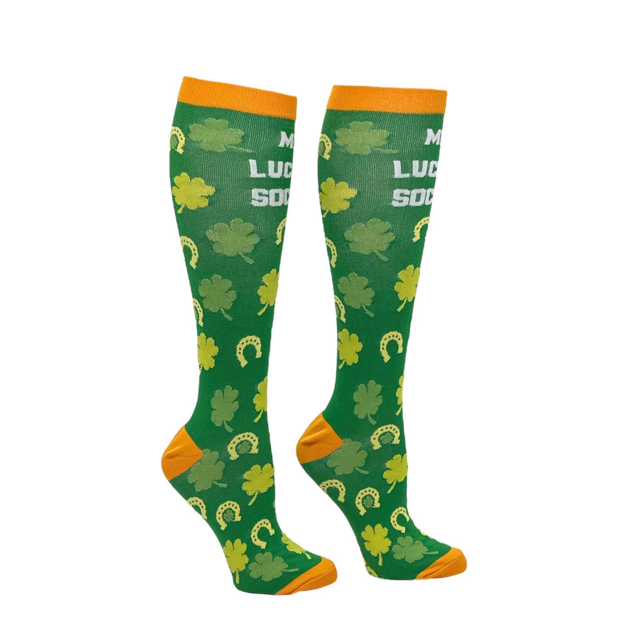 Funny Multi - Me Lucky Socks Me Lucky Socks Nerdy Saint Patrick's Day sarcastic Tee