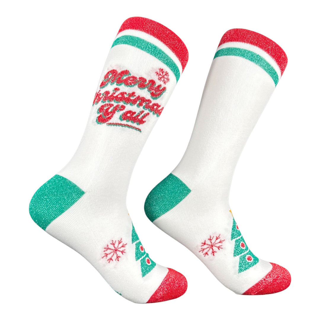 Funny Multi - Merry Xmas Yall Merry Christmas Yall Sock Nerdy Christmas Tee