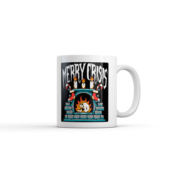 Funny White Merry Crisis Coffee Mug Nerdy Christmas mental Tee