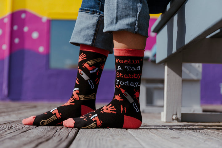 Feeling A Tad Stabby Today Socks