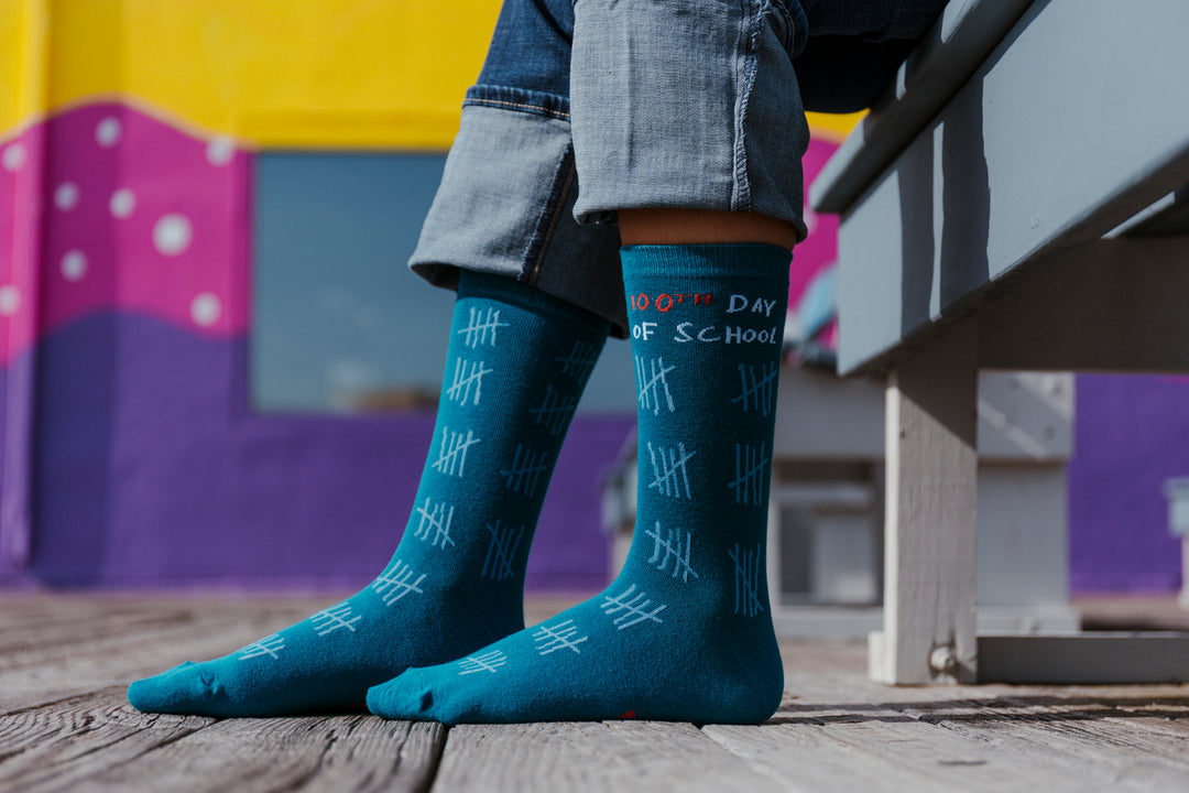 100th Day Of School Socks