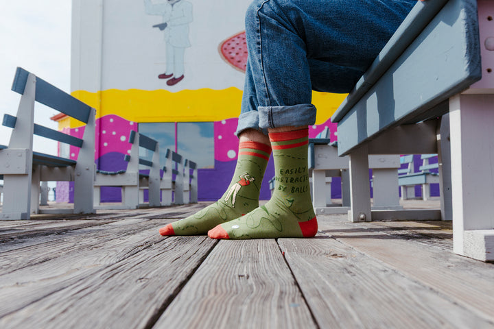 Easily Distracted By Balls Golf Socks