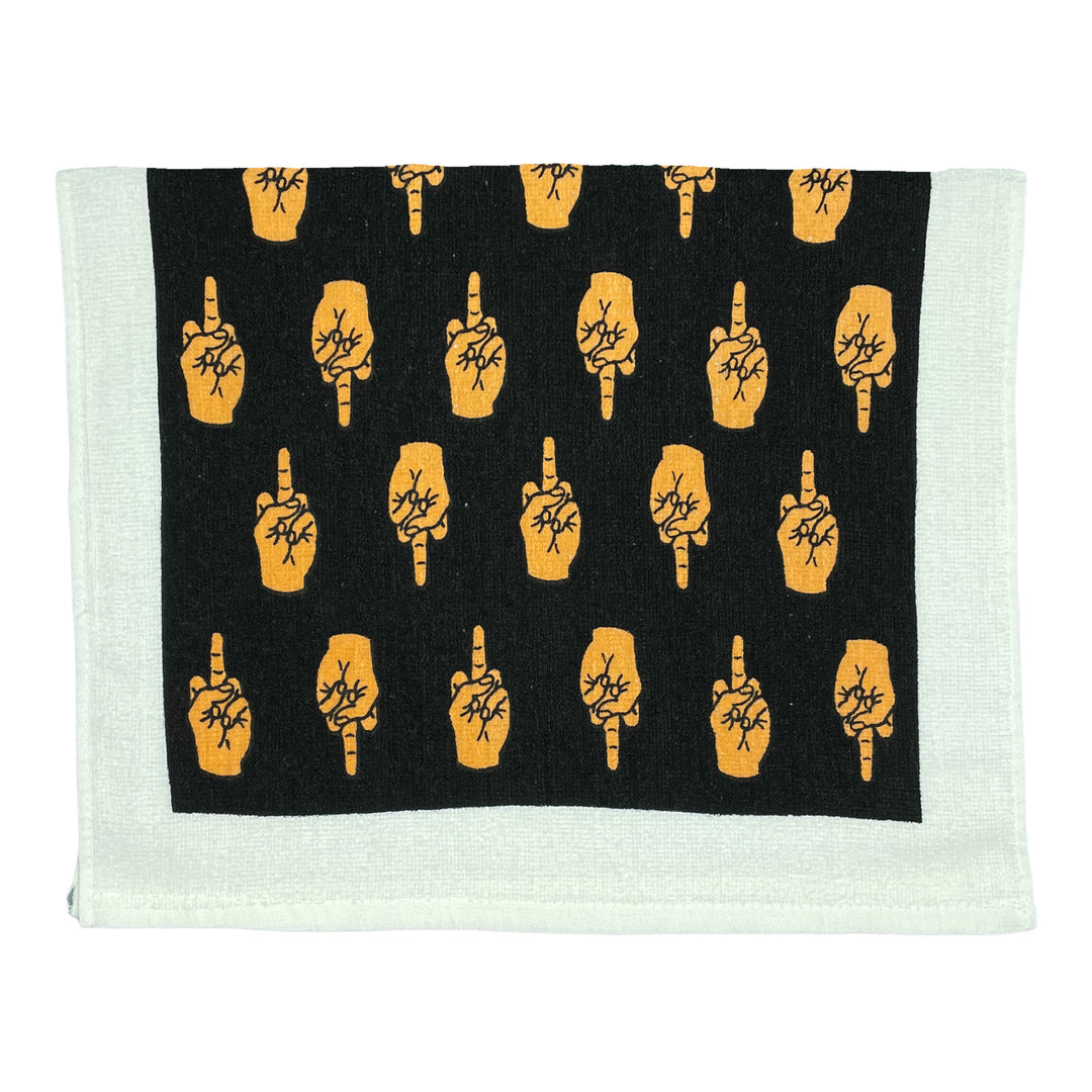 Funny Middle Finger Middle Finger Tea Towel Nerdy Sarcastic Tee