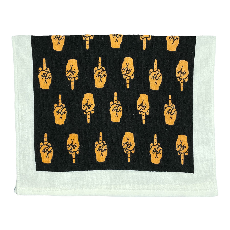 Funny Middle Finger Middle Finger Tea Towel Nerdy Sarcastic Tee