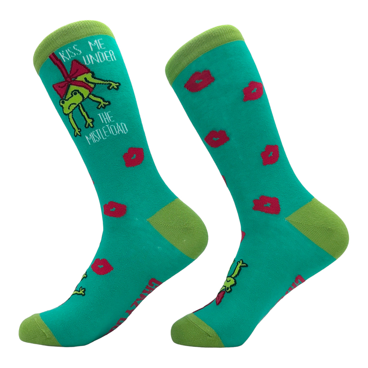 Women&#39;s Kiss Me Under The Mistletoad Socks