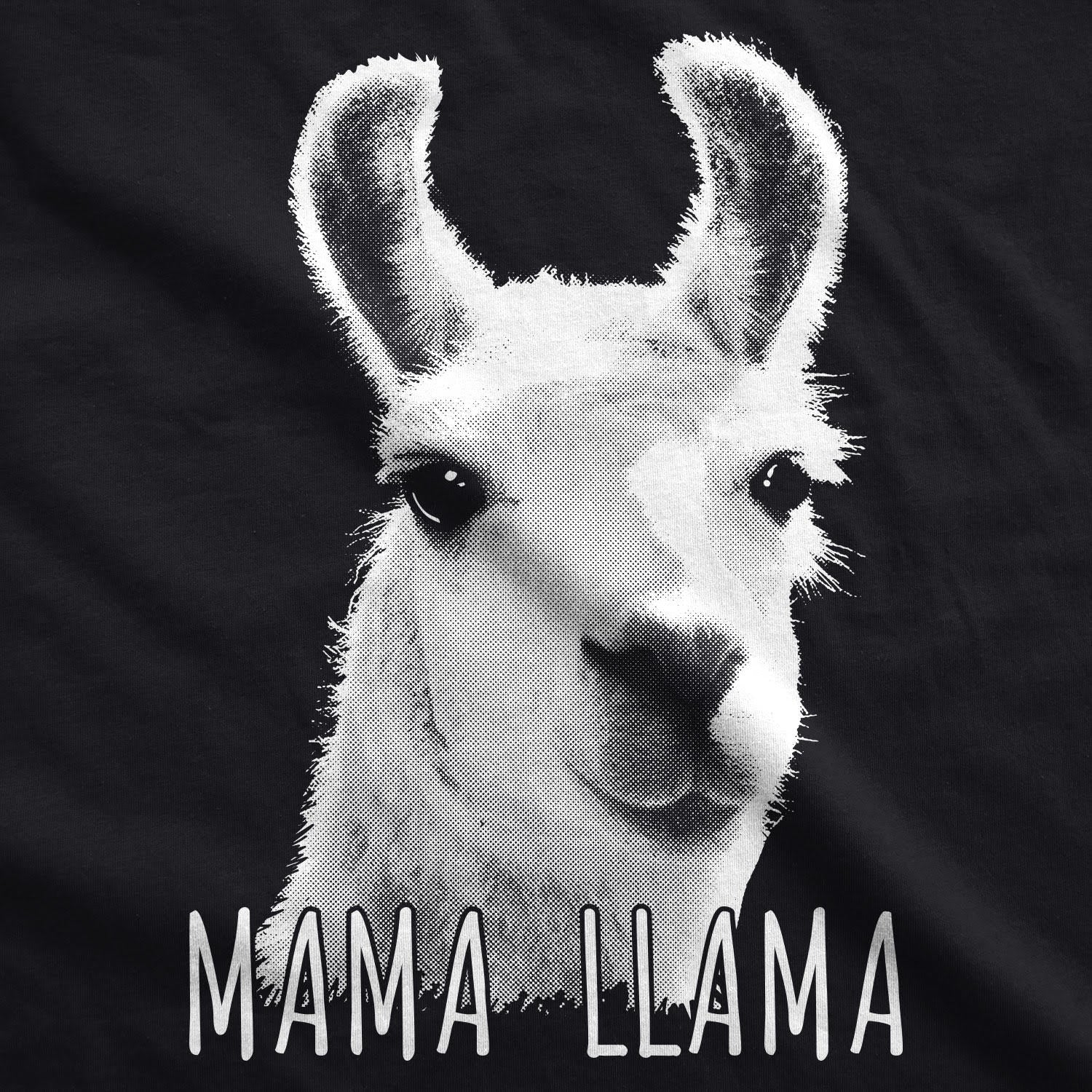 Funny Heather Black - Mama Llama Mama Llama Womens T Shirt Nerdy Mother's Day Animal Tee