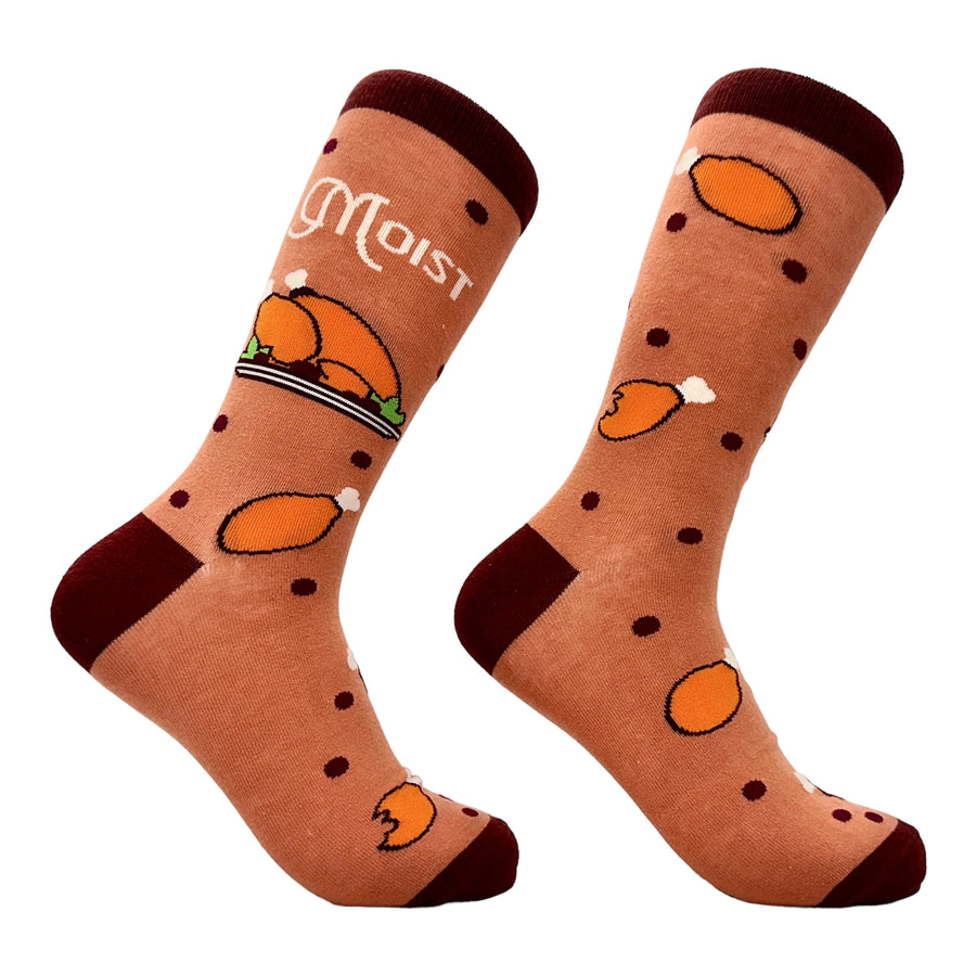 Funny Brown - Moist Men's Moist Sock Nerdy Thanksgiving Food Tee