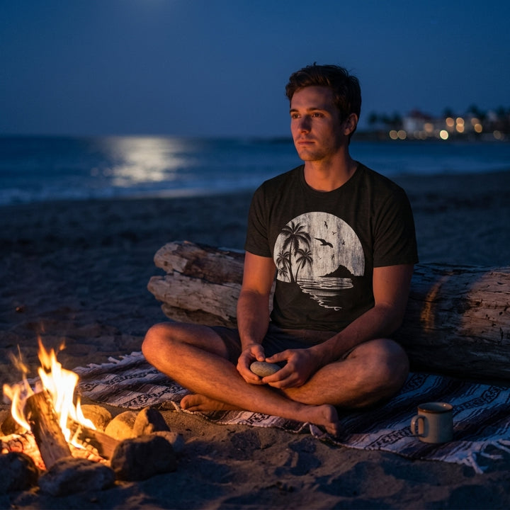 Moon Beach Men's T Shirt