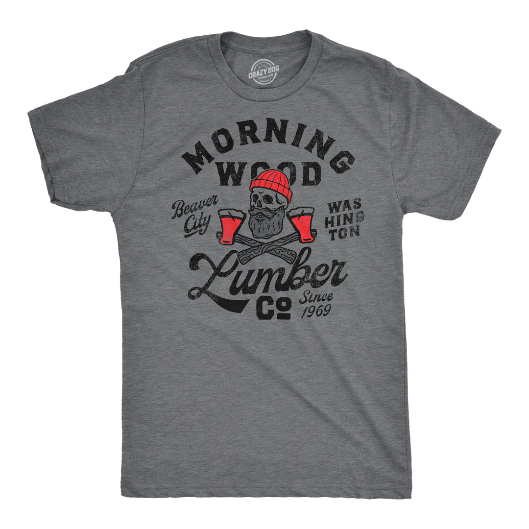Funny Heather Black - Honk Bonk Morning Wood Lumber Co Mens T Shirt Nerdy sex Tee