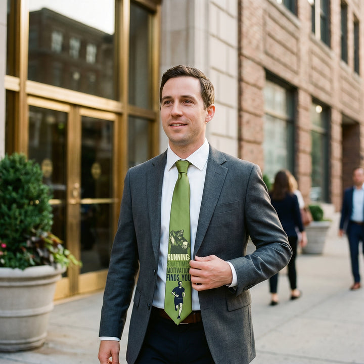 Running: Sometimes Motivation Finds You Bear Tie