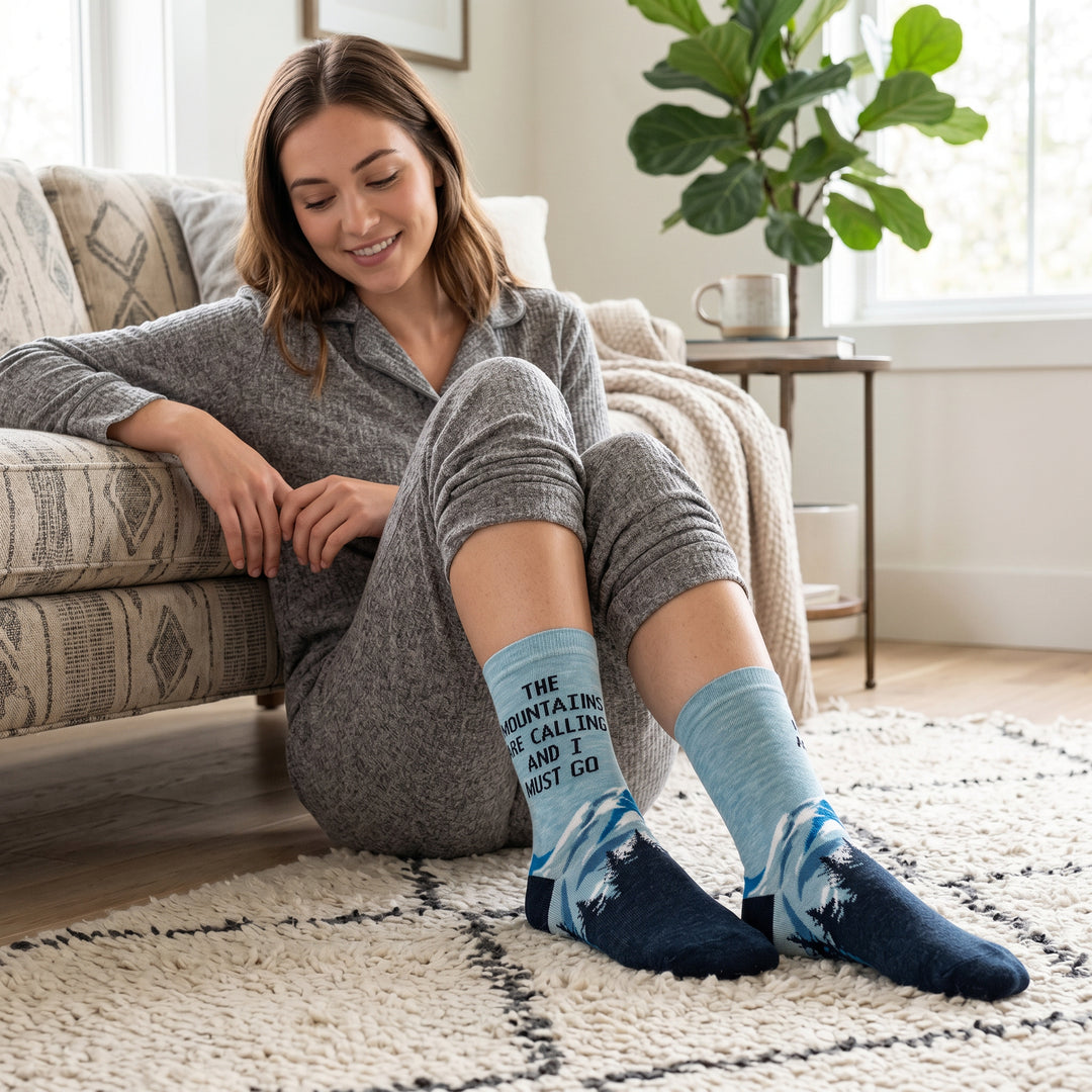 Women's The Mountains Are Calling And I Must Go Socks