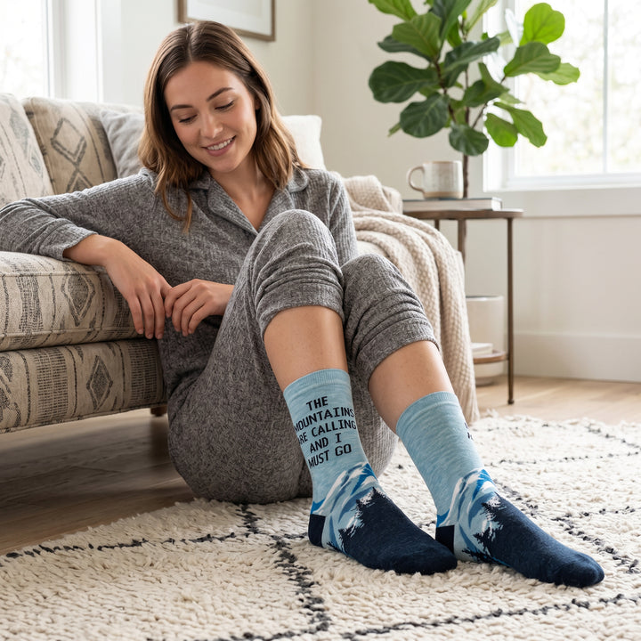 Women's The Mountains Are Calling And I Must Go Socks