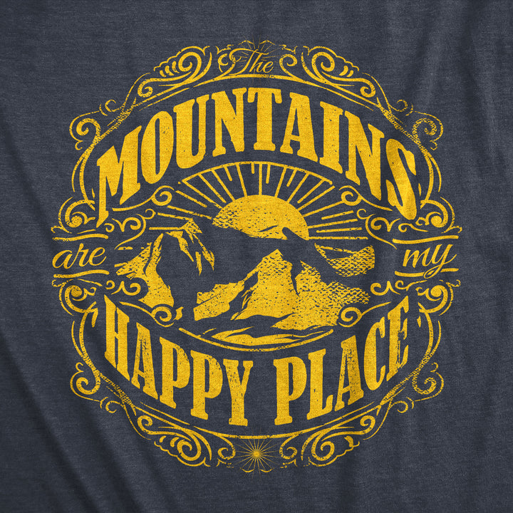 Mountains Are My Happy Place Men's T Shirt
