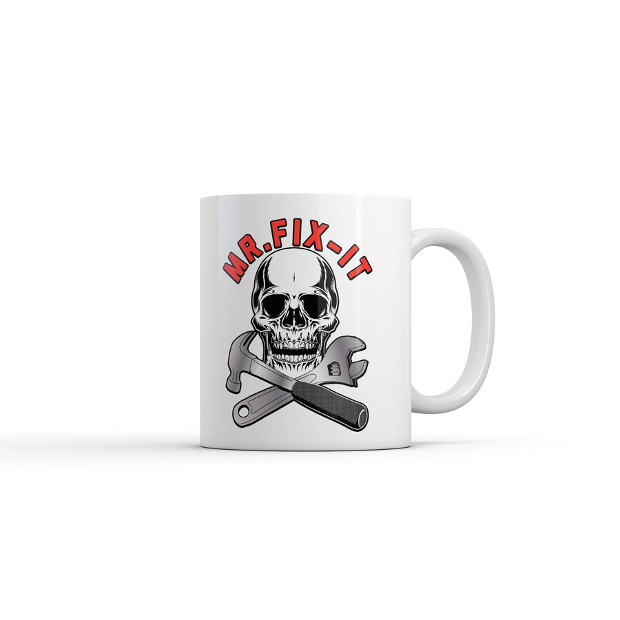 Funny White Mr Fix It Coffee Mug Nerdy mechanic sarcastic Tee
