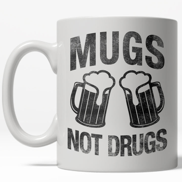 Funny White Mugs Not Drugs Coffee Mug Nerdy dog Tee