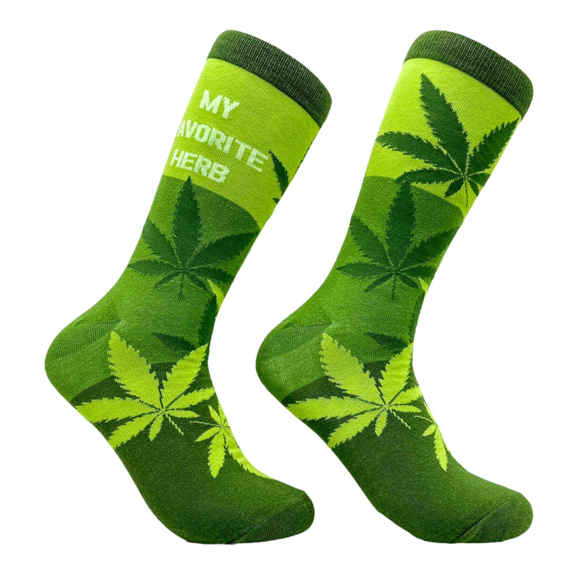 Funny Green - HERB Women's My Favorite Herb Sock Nerdy 420 Tee