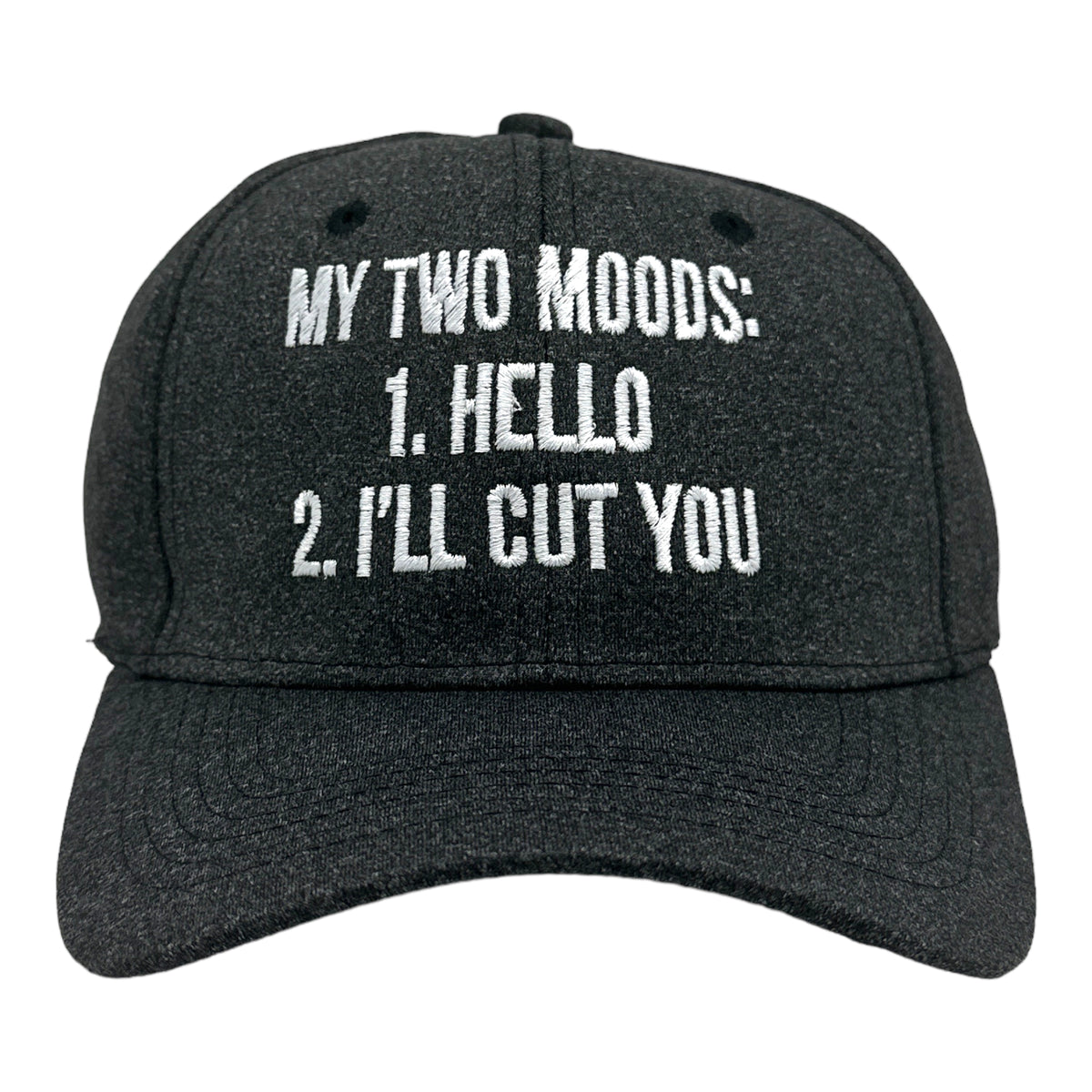 Funny Black - TWOMOODS My Two Moods Hello Ill Cut You Nerdy Sarcastic Tee