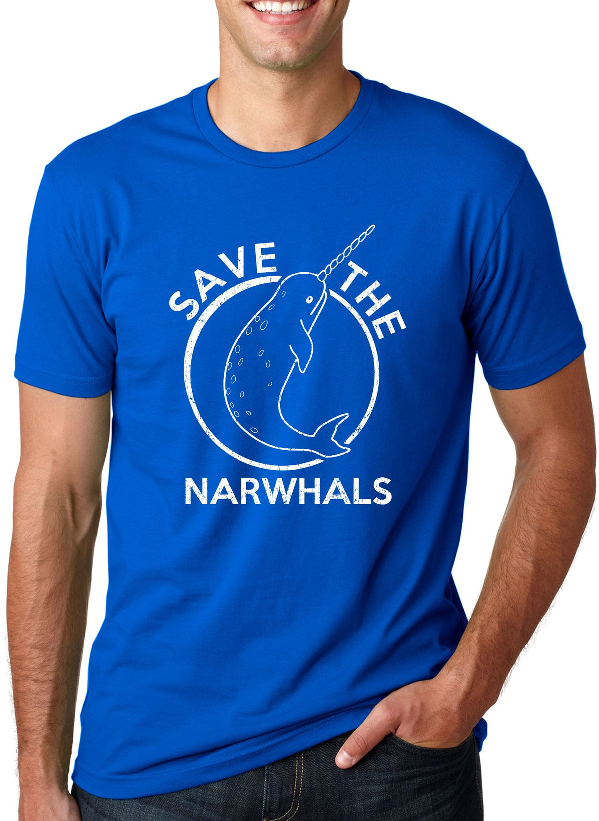 Save The Narwhals Men&#39;s T Shirt