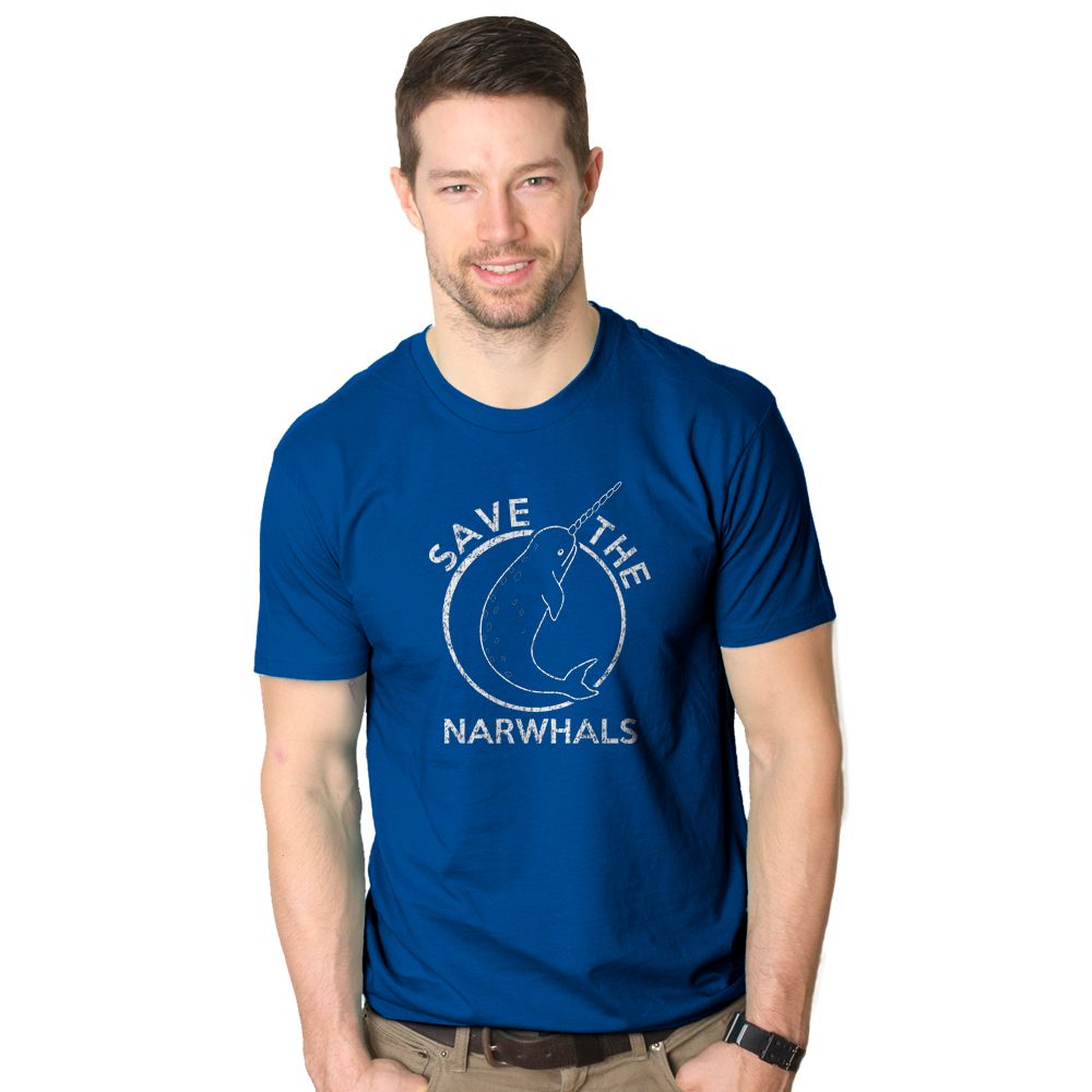 Save The Narwhals Men&#39;s T Shirt